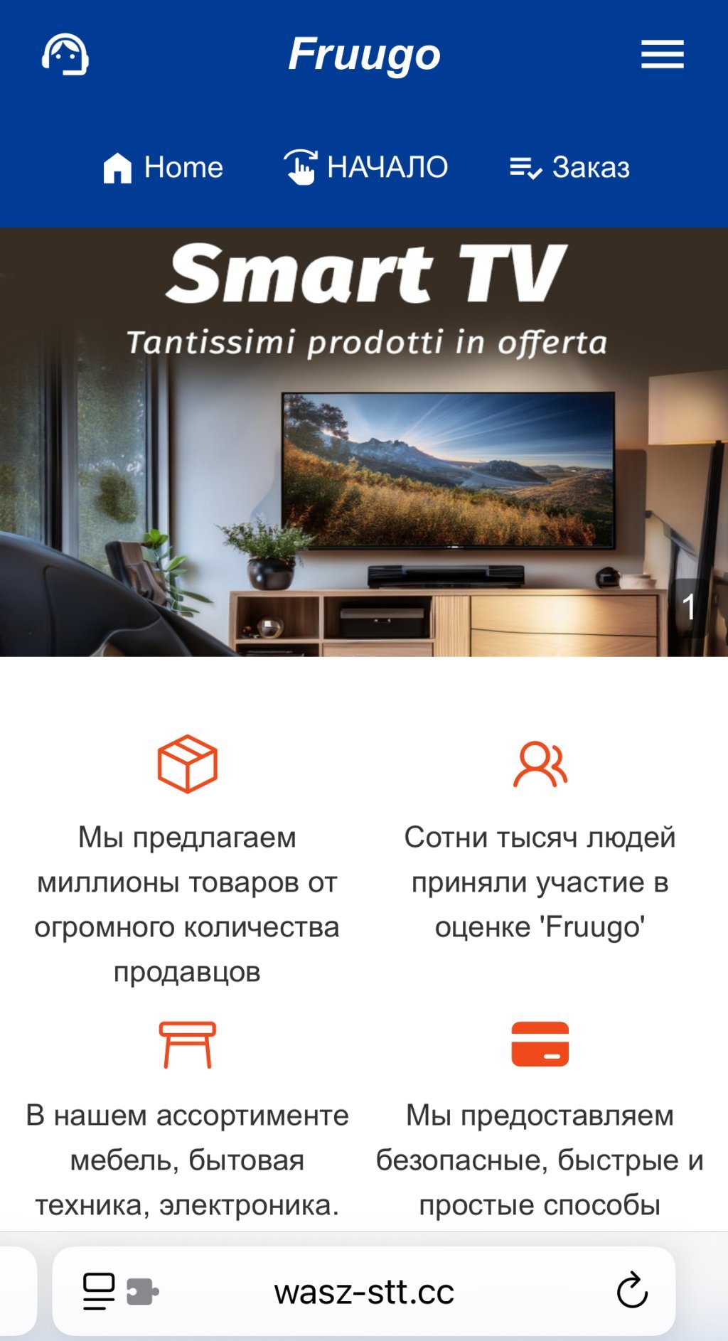 Мошенник - Fruugo сайт: wasz-stt.cc