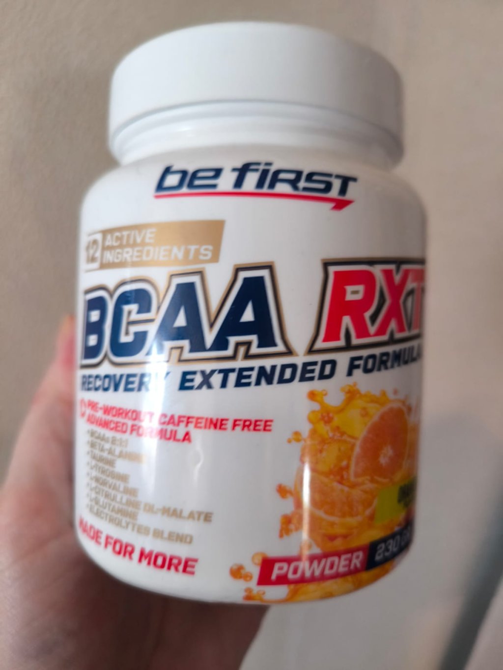 Be First BCAA RXT Powder 230 гр - Очень качественный продукт ,эффект есть