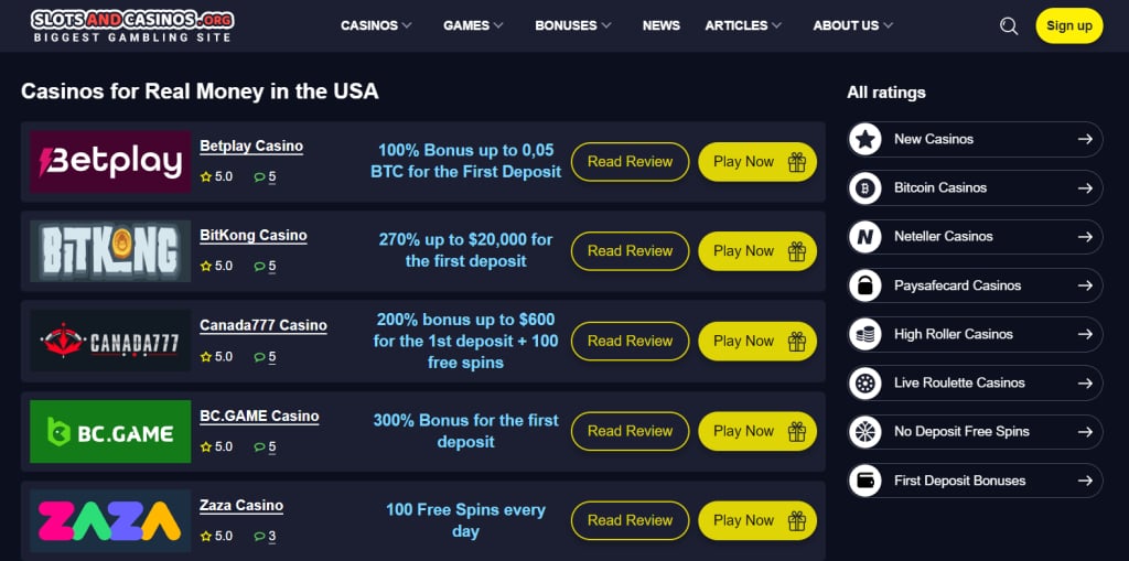 CasinoAndSlots.Org - сайт о казино и азартных играх - Инфосайт о покере, подходит больше жителям США